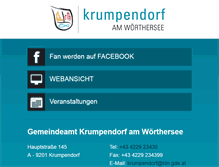 Tablet Screenshot of krumpendorf.gv.at